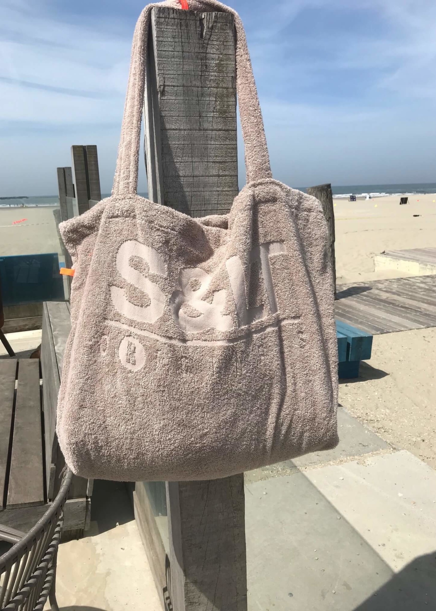 S&LT originals Beachbag - Badstof strandtas met naam