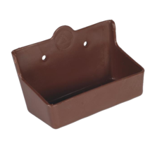 Rectangular brown plastic salt block holder