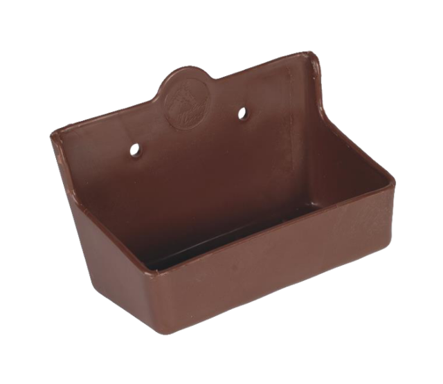 Rechthoekige bruin plastic zoutblokhouder Rechthoekige bruin plastic zoutblokhouder