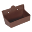 HORIZONT Rectangular brown plastic salt block holder