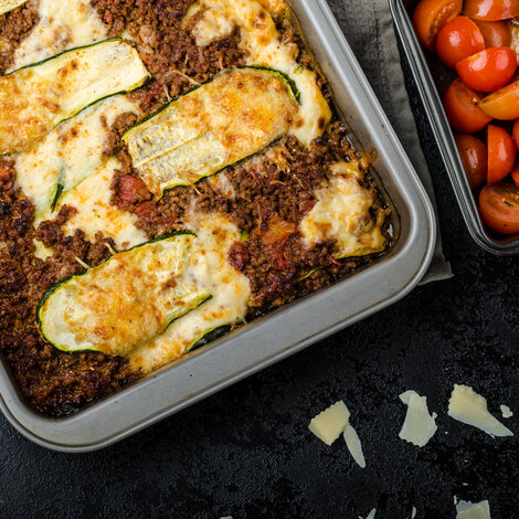 Lasagne d’aubergine à la tomate & mozzarella