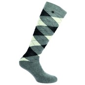 Argyle" socks grey & ecru