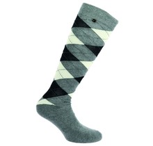 Argyle" socks grey & ecru