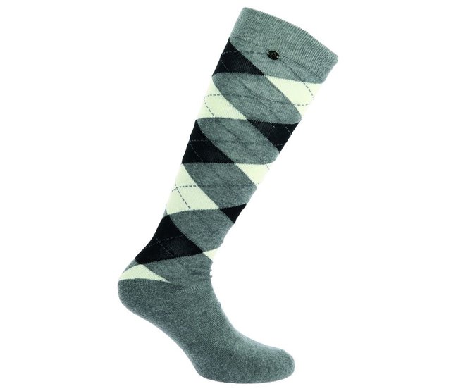 Chaussettes "Argyle" gris & ecru
