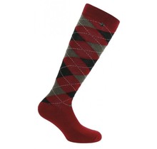 Chaussettes "Argyle" rouge & noir