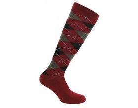 Argyle" socks red & black
