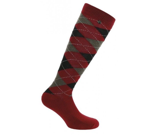 Chaussettes "Argyle" rouge & noir