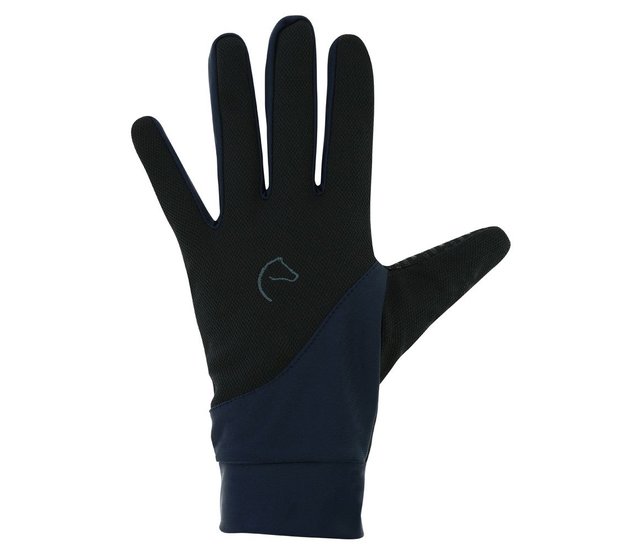Knit digital" gloves navy blue