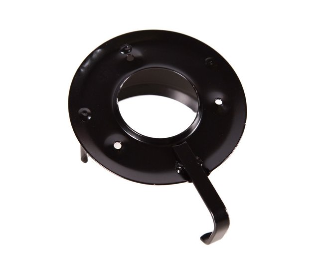 Zwarte plastic flenshouder