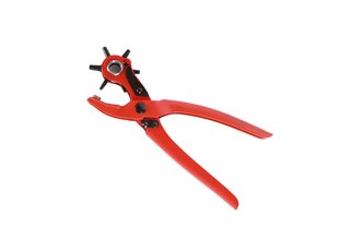 Punching pliers with diameter indicator