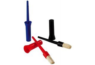 Shoe brush with black cap