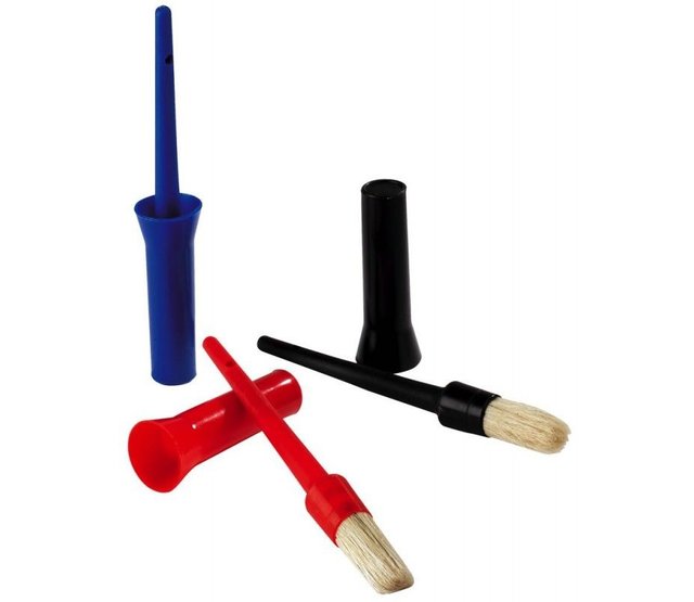 Shoe brush with black cap