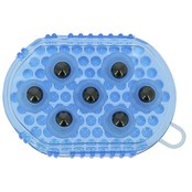 Double-sided currycomb and massage glove