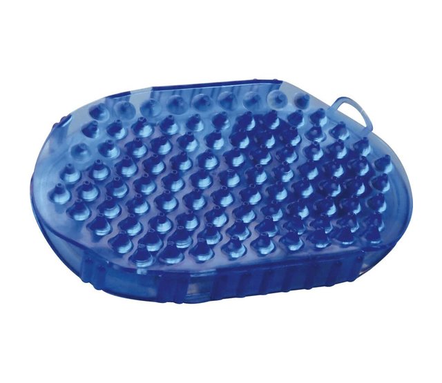 Double-sided currycomb and massage glove