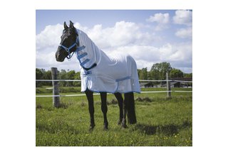 Combo" white and light blue mesh shirt