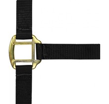 Licol nylon doublé cuir pour cheval