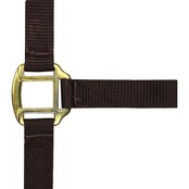 Nylon halter with leather lining for horses