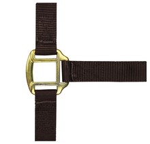 Nylon halter with leather lining for thoroughbreds