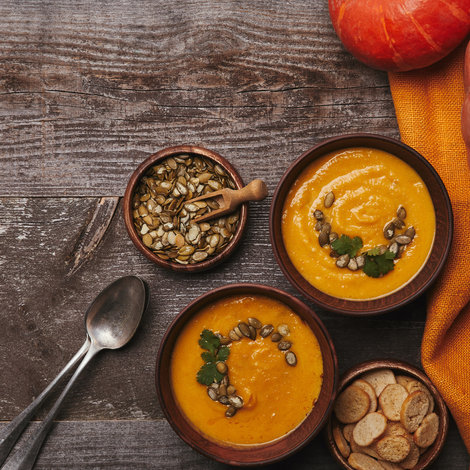 Pumpkin & coconut milk soup
