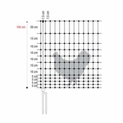 Niet-geëlektrificeerd pluimveenet 105 cm - 50m