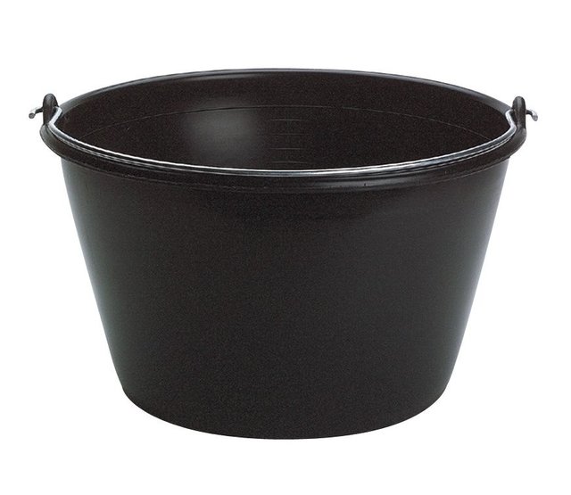 Seau noir en plastique gradué Seau noir en plastique gradué