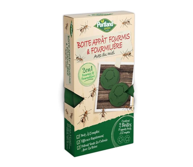 Lot de 2 boîtes anti-fourmis avec du miel