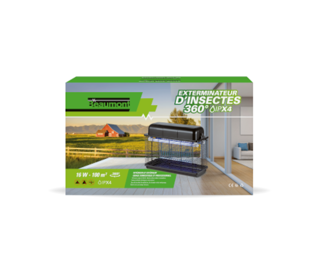 Exterminateur pour insectes 16W IPX 4 360°