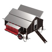Mobile hen house 30 hens - Copele