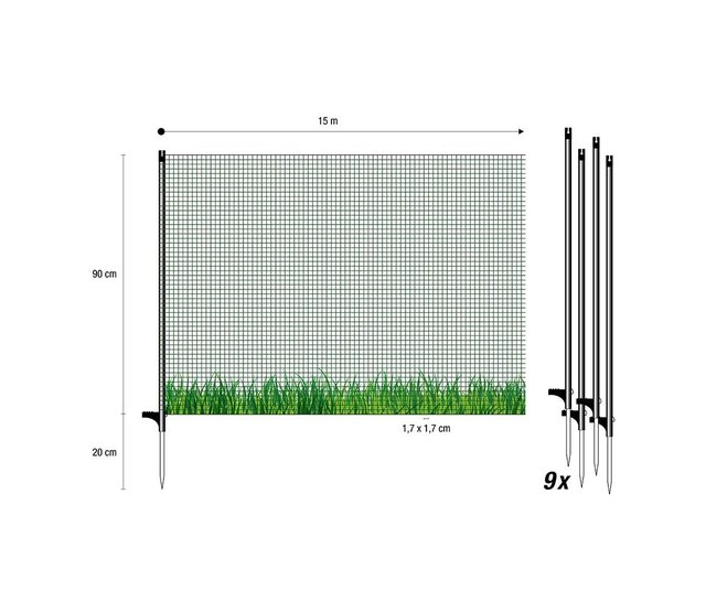 Net small mesh 15m h0.90m - Flex