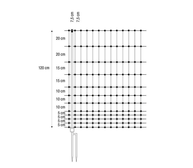 Filet 50m h1.20m non électrifié Filet 50m h1.20m non électrifié