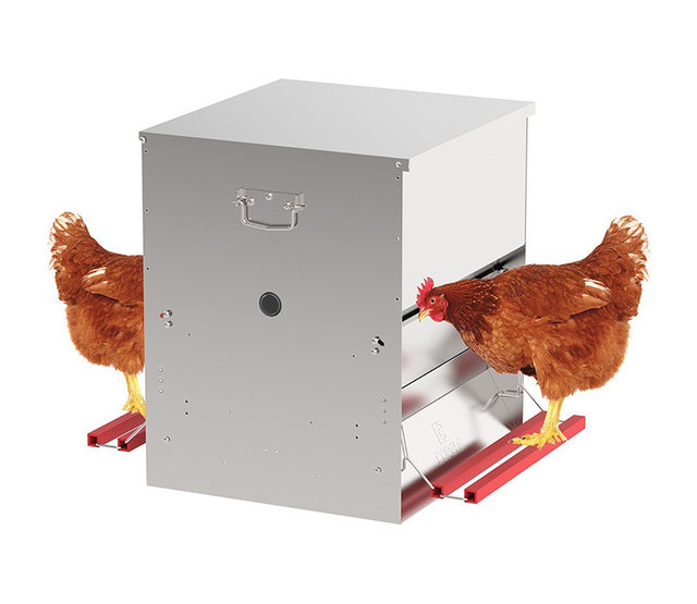 Mangeoire pour poules anti-nuisible duo, 50kg - SAFEED