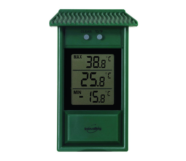 Thermomètre digital vert, mini-maxi Thermomètre digital vert, mini-maxi
