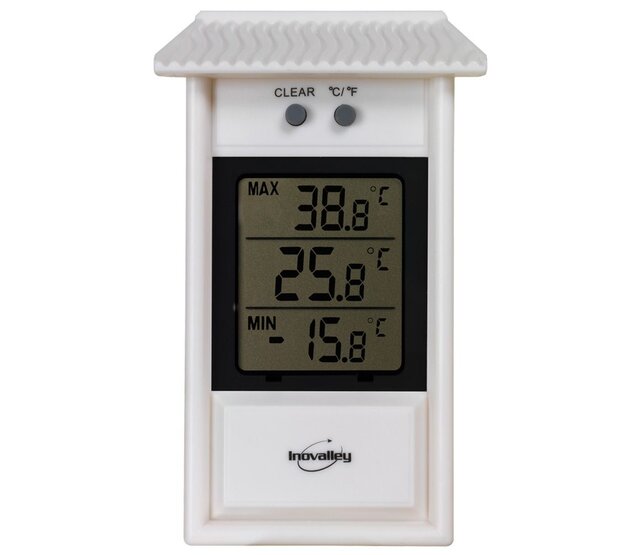 Wit digitale thermometer, mini-maxi
