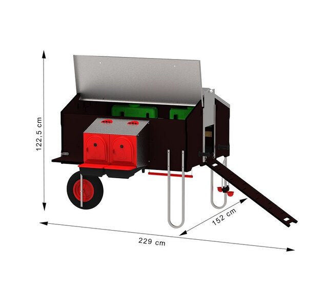 10 hens mobile hen house - Copele
