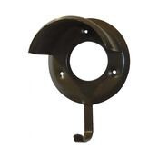 Black plastic flange holder