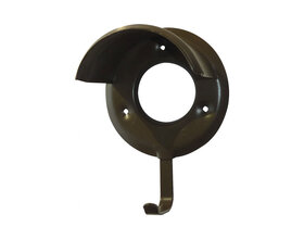Black plastic flange holder
