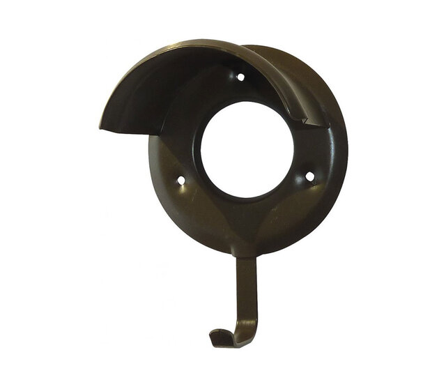 Black plastic flange holder