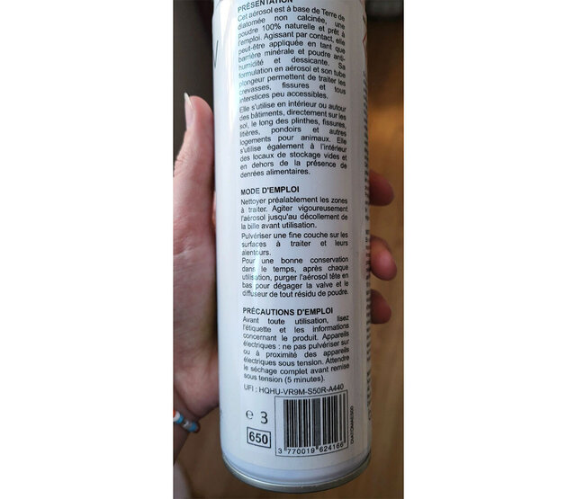 Spray Terre de Diatomée : Anti-punaises de lit