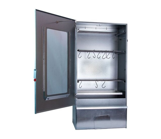 Meat and fish smoker with glass door 39 x 27.5 x 80 cm Meat and fish smoker with glass door 39 x 27.5 x 80 cm