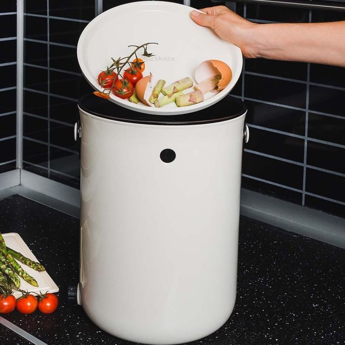 Set de compostage - Composteur de cuisine Bokashi Organko 2 blanc