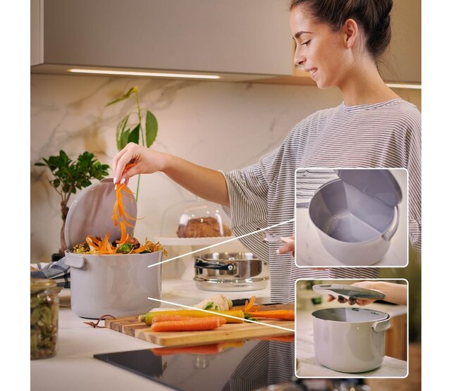 ORGANKO DAILY compostvat 3,3L lichtgrijs