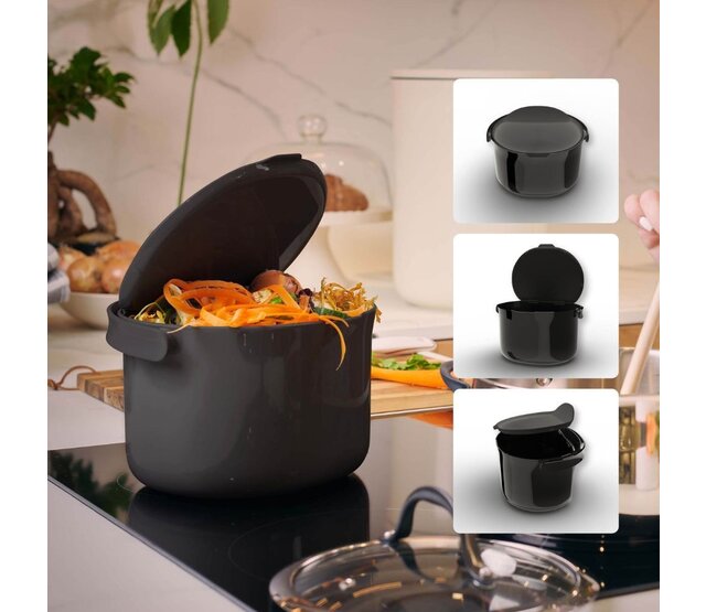 Compost garbage can ORGANKO DAILY 3.3L black