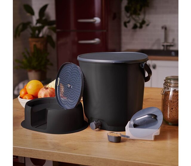 Kit 1 composteur bokashi ORGANKO ESSENTIAL 15.3L noir