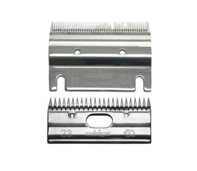 Set of combs 53 et 23 teeth for cattle and horses HEINIGER Set of combs 53 et 23 teeth for cattle and horses HEINIGER