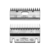 Set of 18 and 15-tooth combs for HEINIGER Charolais cattle