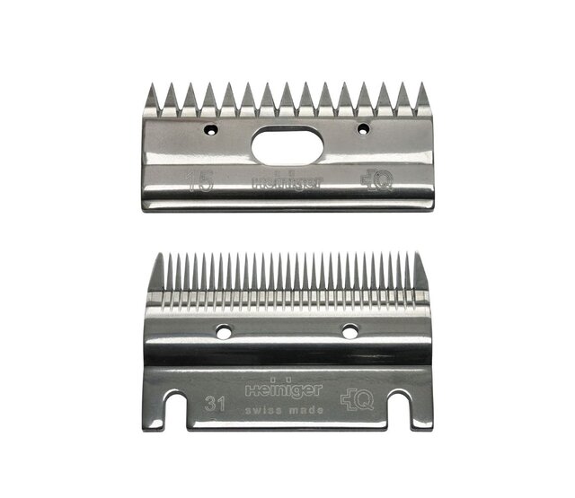 Set of 31 and 15 teeth combs for horses HEINIGER