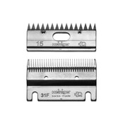 Set of combs 31F and 15 teeth for cattle and horses HEINIGER