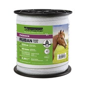 40mm/200m witte en groene PADDOCK BEAUMONT tape 40mm/200m witte en groene PADDOCK BEAUMONT tape