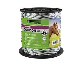 Cordon 6mm/200m blanc et vert PADDOCK BEAUMONT