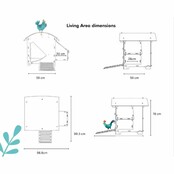 Recycled floor coop for 3 to 5 hens small model NESTERA Recycled floor coop for 3 to 5 hens small model NESTERA